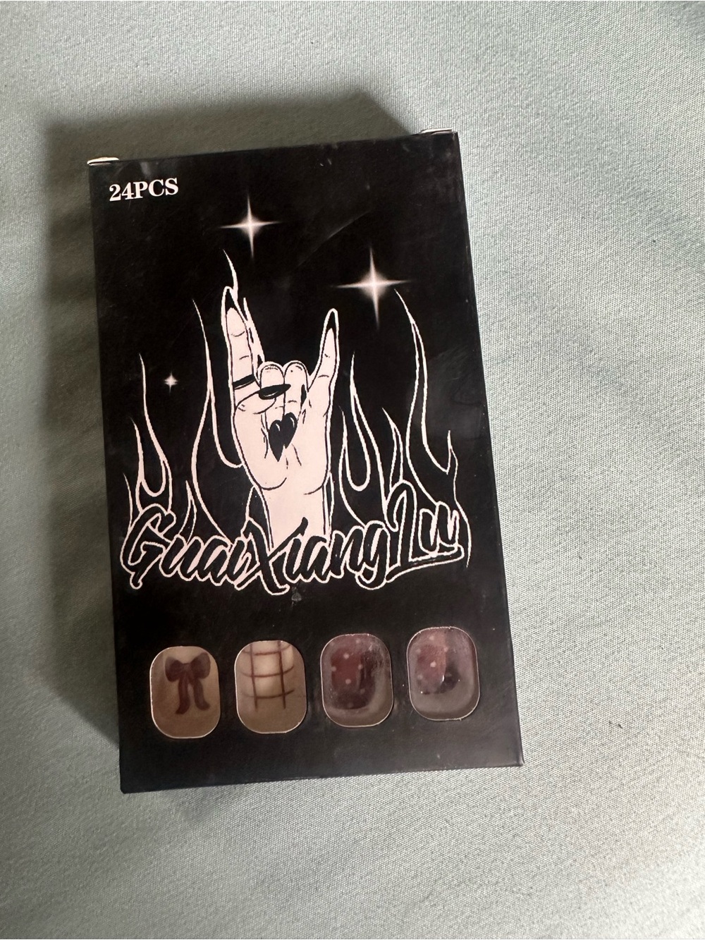 Black Press-On Nail Set - 24PCS
